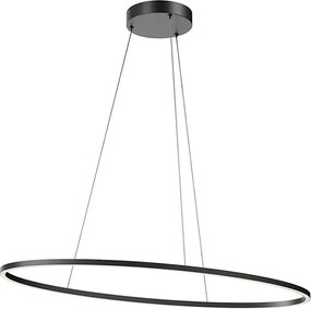 Redo 01-3339 - Stmievateľný LED luster na lanku LEO LED/48W/230V čierna