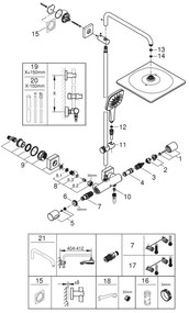 GROHE 26649000 - Sprchový systém RAINSHOWER SMARTACTIVE 310 × 310 mm chróm