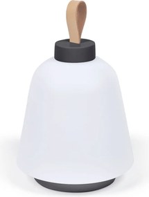 Biela plastová LED stmievateľná stolová lampa (výška 24 cm) Udiya – Kave Home