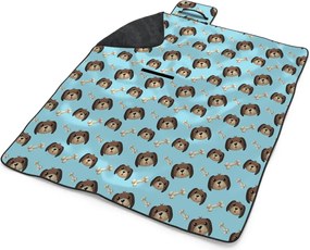 Sablio Plážová deka Psík s kosťou: 200x140 cm