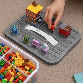 KRUZZEL Box na stavebnicu s 3 úrovňami - organizér na hračky - Kruzzel