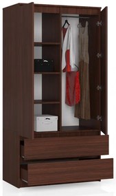 Skriňa S 90 cm 2D 2SZ CLP wenge