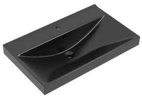 Nábytkové umývadlo 81,5x46,5x7cm čierne VERSO80MB, 1 ks