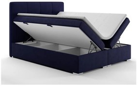 Manželská posteľ Boxspring 140 cm Loty (tmavomodrá) (s úložným priestorom). Vlastná spoľahlivá doprava až k Vám domov. 1020305