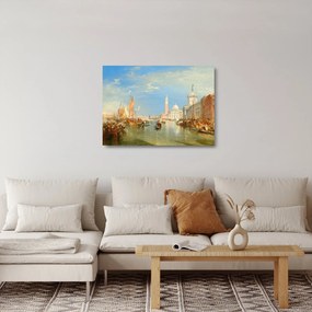 Sklenený obraz - Joseph Mallord William Turner, Venice the Dogana and San Giorgio Maggiore, reprodukcia (70x50 cm)