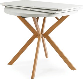Stôl RENO 90–190 cm Biely/Dub