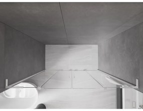 Mexen Velar L Duo, posuvné sprchové dvere do otvoru 170 cm, 8mm číre sklo, chrómová, 871-170-003-02-01