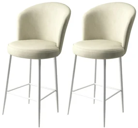 Sada barových stoličiek Alte Cream and White, 2 ks, 2 ks