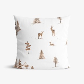 Goldea vianočná bavlnená obliečka na vankúš - beskydy 40 x 40 cm