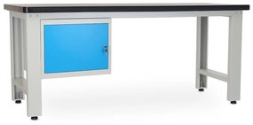 Dielenský stôl Solid MDF-10, 210 cm, závesný box, čierna
