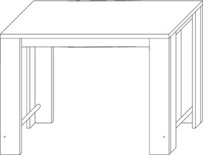 Barový stôl Frieda 120x58 cm, dub sonoma