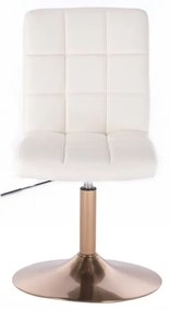 LuxuryForm DESIGN Stolička TOLEDO na zlatom tanieri - biela