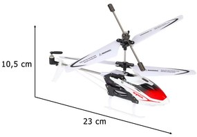 KIK Syma S5 RC vrtuľník 3CH s gyroskopom, nabíjanie z diaľkového ovládača, biely