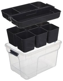 Organizér na kreatívu, LEGO a dielňu 7v1 SAMBA, vložka + 6 priehradiek, 7v1, 31x22x17