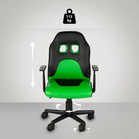 Detská kancelárska stolička Fun - Zelená