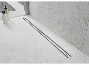 Mexen Flat nerezový sprchový žľab s rotačným 360° sifónom 110 cm, vzor SLIM, 1041110