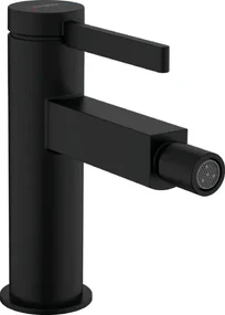 Hansgrohe Finoris, páková bidetová batéria s odtokovou súpravou Push-Open, čierna matná, HAN-76200670