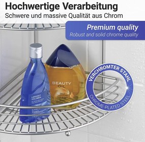 Rohová kúpeľňová polička Wenko Milano