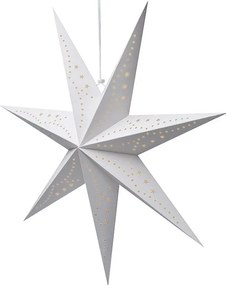 Vianočná papierová hviezda sedempapcová STARION 60 cm, biela