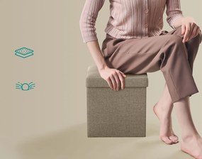 Dekorstudio Taburetka s úložným priestorom LSF028K01 – karamelová