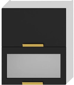 Kuchynská skrinka Denis w60grf/2 sd čierna mat/biela