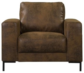 Hnedé kreslo z imitácie kože Lofty Lilly – Miuform