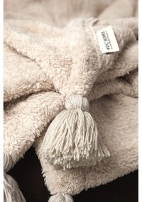 Svetlohnedý pléd z mikroplyšu 160x200 cm Puffy – Mijolnir