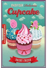 Ceduľa Cupcakes Bakery Shop 4