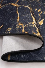 Protišmykový koberec MILANO 90055-01 čierny / zlatý