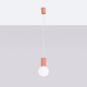 Sollux SL.1754 - Luster na lanku HALO 1xG9/8W/230V pr. 12 cm ružová