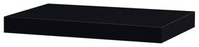Nástenná polička P-023 BK čierna vysoký lesk, 40 x 24 x 4 cm, lesk