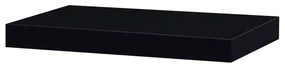 Nástenná polička P-023 BK čierna vysoký lesk, 40 x 24 x 4 cm, lesk