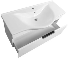 Aqualine Aqualine, AKIRA umyvadlová skrinka 96x42x34cm, biela, AK210