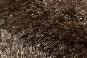 Kúpeľňový koberček SYNERGY glamour / lurex, hnedý