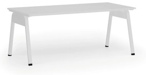 Kancelársky stôl PRIMO GAMMA, 1800 x 900 mm, biela podnož, biela
