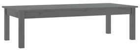 vidaXL Konferenčný stolík sivý 110x50x30 cm borovicový masív