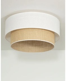 Stropné svietidlo BORHO 1xE27/60W/230V Ø 40 cm biela/juta