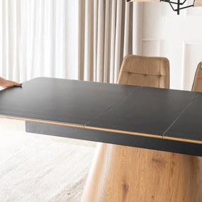 PROXIMA.store - Rozkladací jedálenský stôl LIZBONA FARBA: čierna, konštrukcia: orech