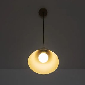 Závesný luster na kábli ETNA II 1xE27/15W/230V pr. 18,5 cm béžová