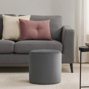 Taburet AVENBERG PUFF sivý