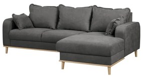 Tmavosivá rohová pohovka (pravý roh) Beata - Ropez