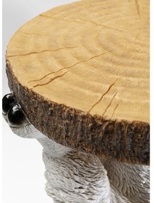 Lama Animal príručný stolík biely Ø32 cm