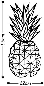 Nástěnná kovová dekorace PINEAPPLE černá