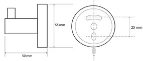 Háčik SAPHO XB200 X-Round Black, čierny