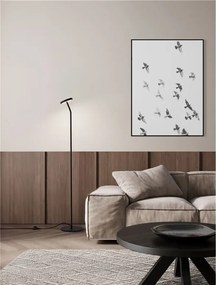 LED čierna stojaca lampa Logos