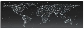 Obraz na plátne - Žiariaca mapa sveta - panoráma 5213QA (105x35 cm)