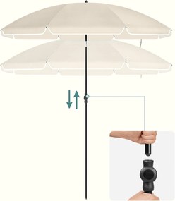 Zahradní slunečník s ochranným obalem UNTRA 160 cm béžový