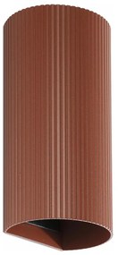 FARO 40545 - Nástenné svietidlo SOLE 2xGU10/8W/230V tehlová vrúbkovaná guľatý