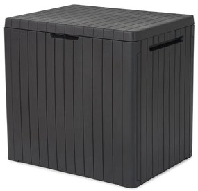 Záhradný plastový úložný box City Storage 113 l, čierny