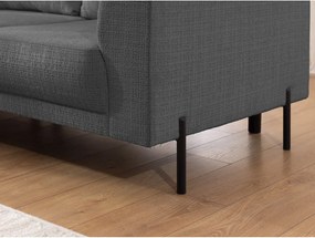 Tmavosivá ženilková rohová pohovka (ľavý roh/do L) Mauris – Ropez